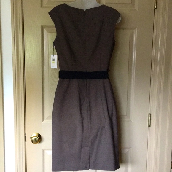 Beautiful Calvin Klein Brown Knit Belted Sheath Dress - NWT - Picture 5 of 8